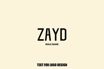 Zayd Baby Boy-Male Name Typography Text