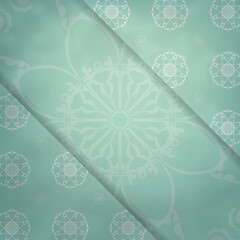 Postcard mint color with vintage white pattern for your congratulations.