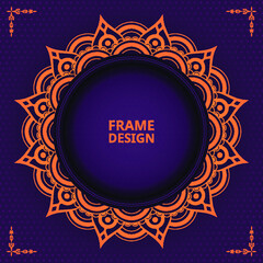 Floral luxury mandala frame background design  