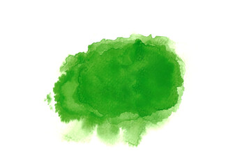 Abstract green or light green watercolor spread or stain on white background,Color Abstract	