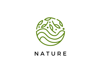 Abstract nature logo icon vector design. Healthy eco food, ecology, spa, business, diet , yoga, Environment day vector logo. Editable Design. Fitness, sport web icon.