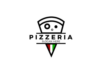 Italian pizza restaurant design logo. symbols for food and drink and restaurants.