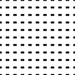 Square seamless background pattern from geometric shapes. The pattern is evenly filled with big black diving goggles symbols. Vector illustration on white background