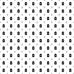 Square seamless background pattern from black power jar symbols are different sizes and opacity. The pattern is evenly filled. Vector illustration on white background