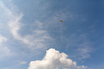 paragliding in the sky