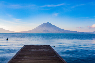 Pier on the lake Atitlan