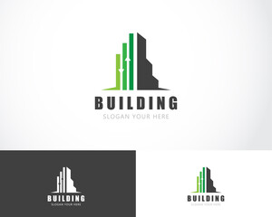 Fototapeta premium building logo creative finance arrow marketing business design concept