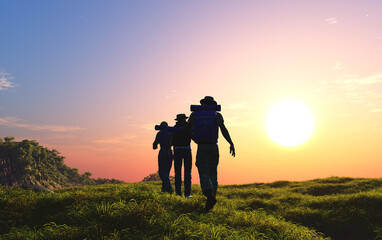 A group of tourists