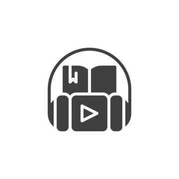 Audio book vector icon