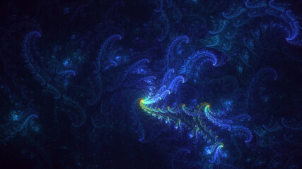 3D rendering abstract colorful fractal light background