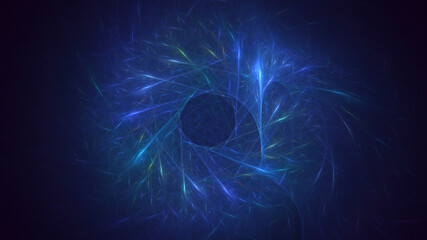 3D rendering abstract round light background