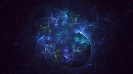 3D rendering abstract round light background