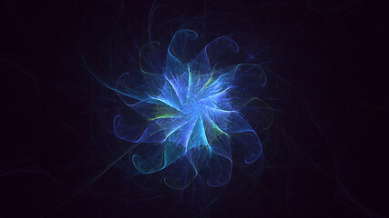 Naklejka premium 3D rendering abstract round light background
