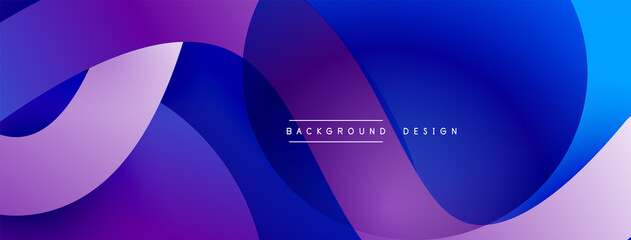 Abstract overlapping lines and circles geometric background with gradient colors