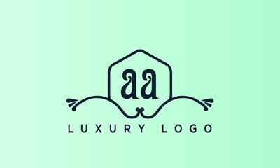 a a aa company small letter logo icon design