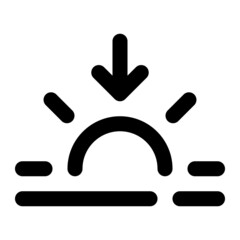 sunset for weather icon lineal