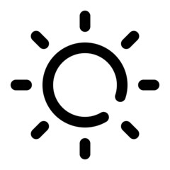 sun for weather icon lineal