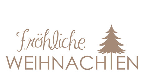 Fototapeta na wymiar Deutscher Text Fröhliche Weihnachten, Worte, Typographie, Kalligraphie