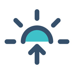 sunrise for weather icon lineal