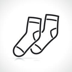 socks black and white icon