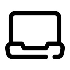 laptop for electronic icon lineal