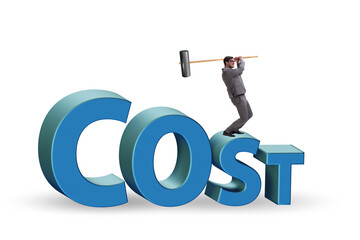 Cost optimisation concept with falling costs