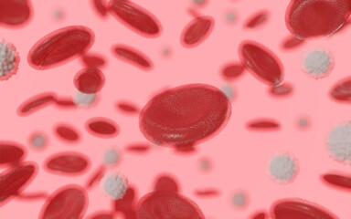 Fototapeta premium 3d rendered medically accurate illustration of too many white blood cells due to leukemia