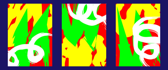 A set of contemporary modern design brochure, poster, banner, invitation, flyer, or etc.