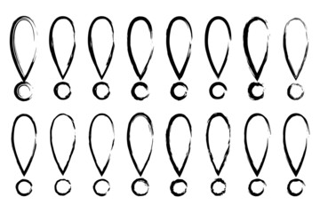 A set of of simple flat exclamation marks. Good for any project.