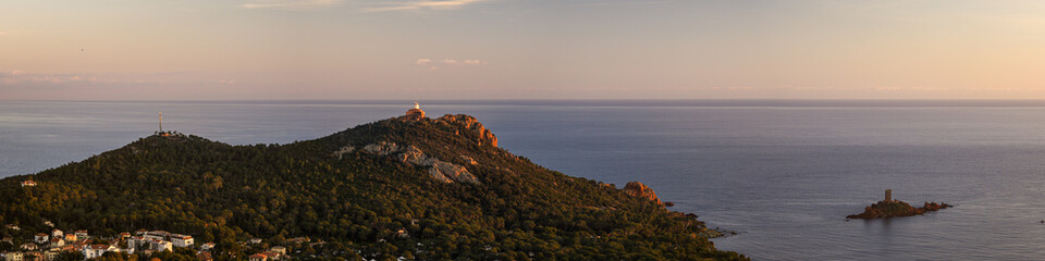 panorama of scenic view of the French Riviera coast