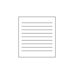 Paper icon design. Form or contract icon.