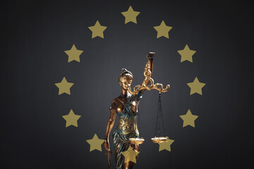 Statue of Lady Justice. European Union