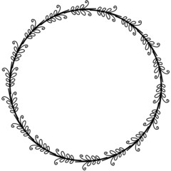 Leaves Circular Frame