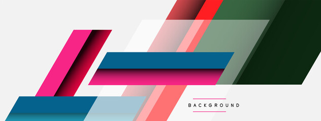 Vector background. Abstract overlapping color lines design with shadow effects. Illustration for wallpaper banner background or landing page