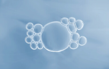 Macro close up of soap bubbles look like scientific image of cell and cell membrane	
