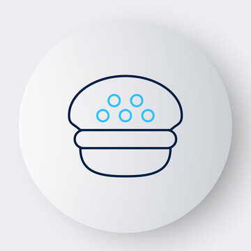 recommend clip art: Line Taxi driver cap icon isolated on white background. Colorful outline concept. Vector