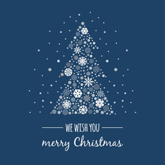Merry Christmas greeting card. Happy New Year Poster. Winter theme template for greeting and invitation cards design