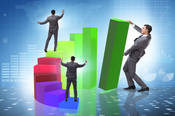 Economic growth concept with business people