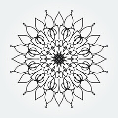 Decorative round floral mandala