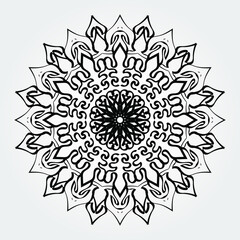 Decorative round floral mandala