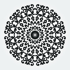 Decorative round floral mandala
