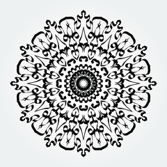 Decorative round floral mandala