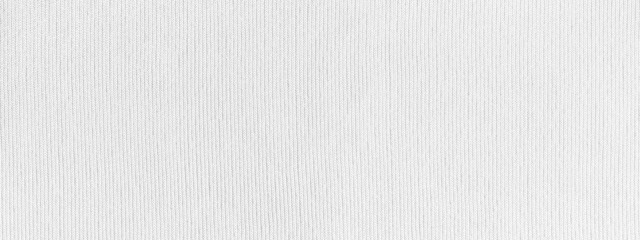 White color fabric cloth polyester texture and textile background, Wide banner.