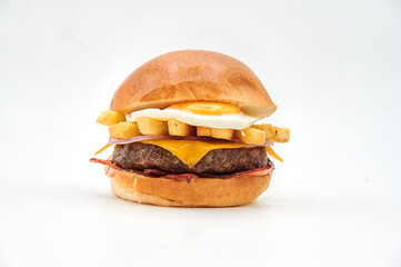 hamburger on a white background