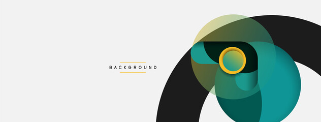 Creative geometric wallpaper. Minimal abstract background. Circles composition vector illustration for wallpaper banner background or landing page