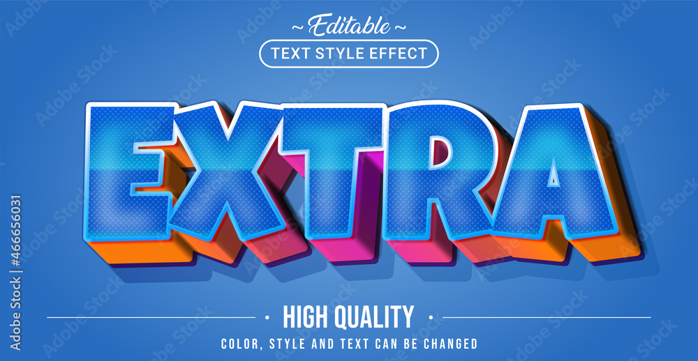 Poster Editable text style effect - Extra text style theme.