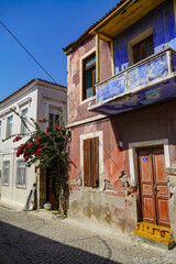 Fototapeta na wymiar street in the town of island