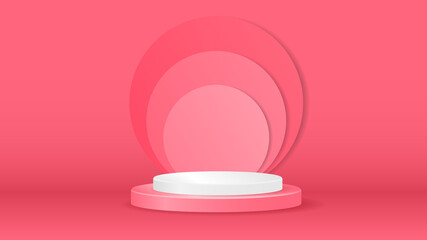 Vector background 3d podium minimal style. Backdrop for presentation product.