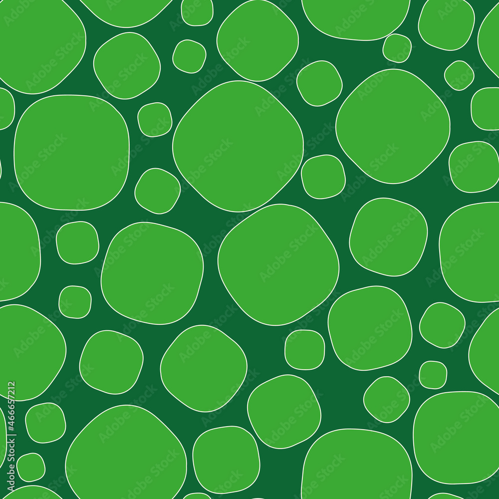 Poster green big dots seamless repeat pattern print background