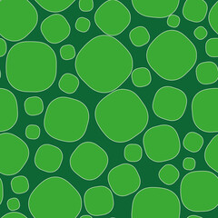 Groene grote stippen naadloze herhaalpatroon print achtergrond